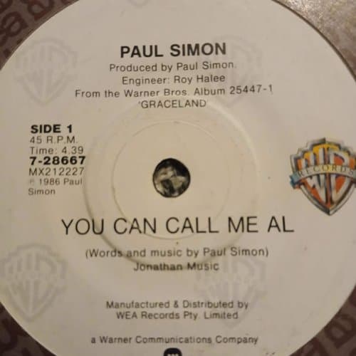 You Can Call Me Al 7" by Paul Simon