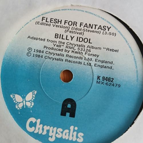 Flesh For Fantasy 7" by Billy Idol on vinyl