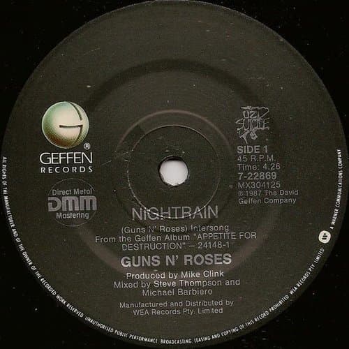 Nightrain by Guns N' Roses on vinyl